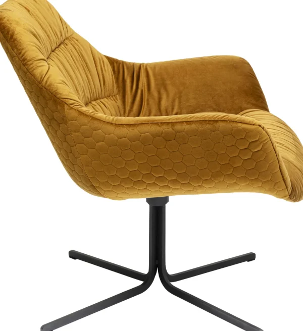POLTRONA GIREVOLE BRISTOL GIALLO - KARE