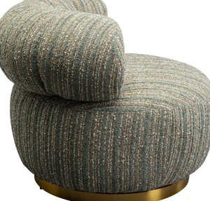 Poltrona girevole Couture Strisce Blu - KARE