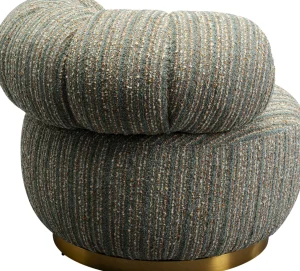 Poltrona girevole Couture Strisce Blu - KARE