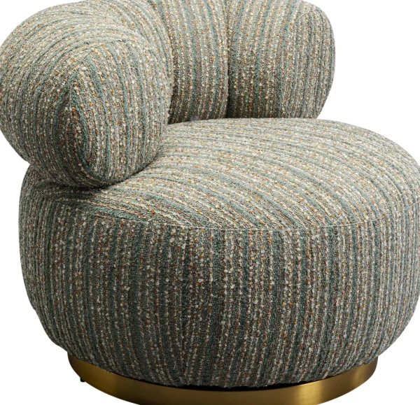 Poltrona girevole Couture Strisce Blu - KARE