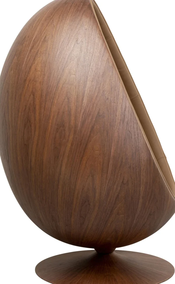 Poltrona girevole Eye Ball noce - KARE