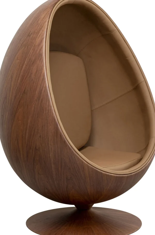 Poltrona girevole Eye Ball noce - KARE