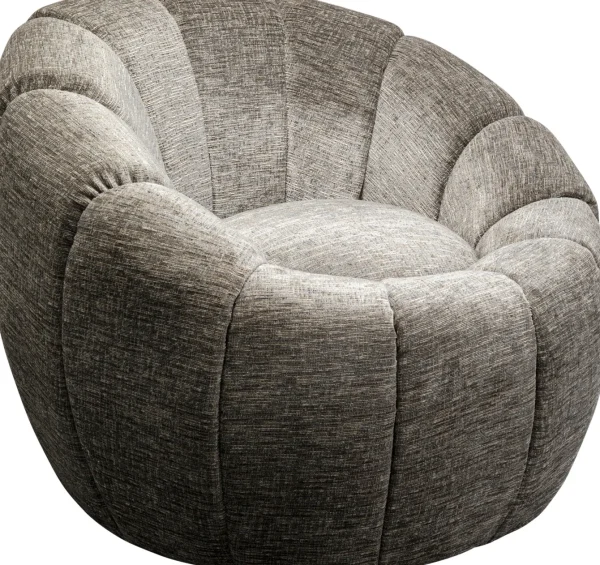 Poltrona girevole Fiori Grigio - KARE