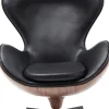 Poltrona Girevole Lounge Nero/Noce - KARE