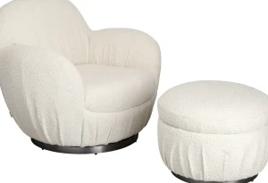 Poltrona girevole Nube Boucle - KARE