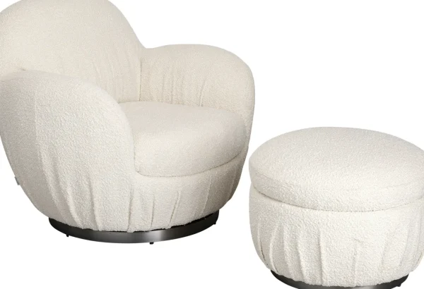 Poltrona girevole Nube Boucle - KARE