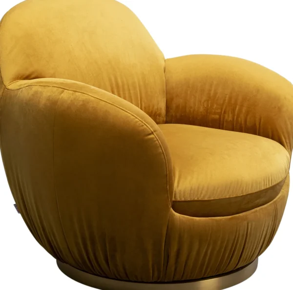 Poltrona girevole Nube Giallo - KARE