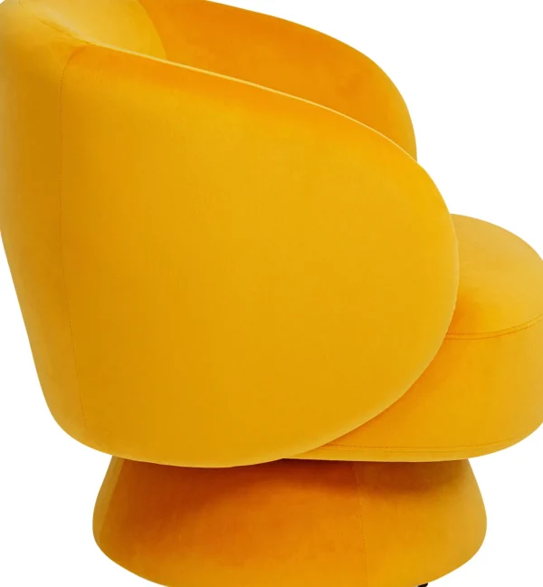 Poltrona girevole Orion giallo - KARE