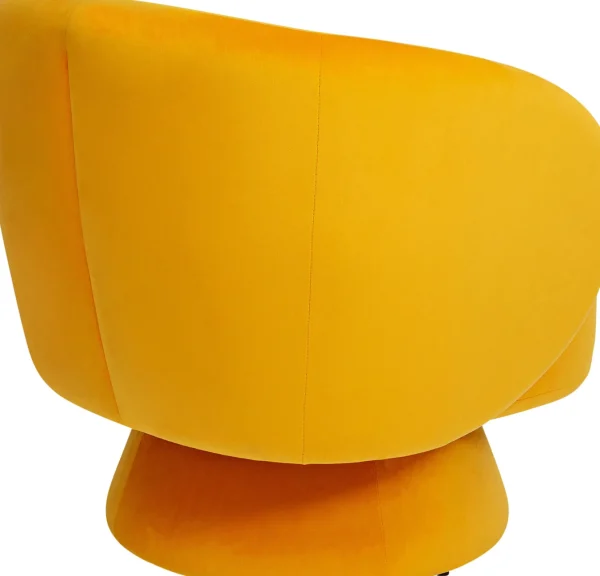 Poltrona girevole Orion giallo - KARE