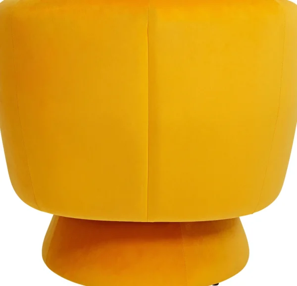 Poltrona girevole Orion giallo - KARE
