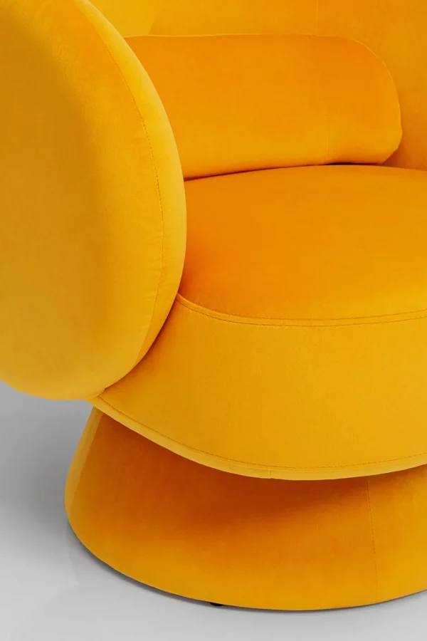 Poltrona girevole Orion giallo - KARE