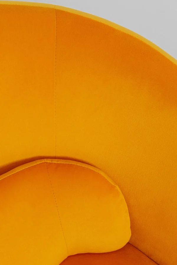 Poltrona girevole Orion giallo - KARE