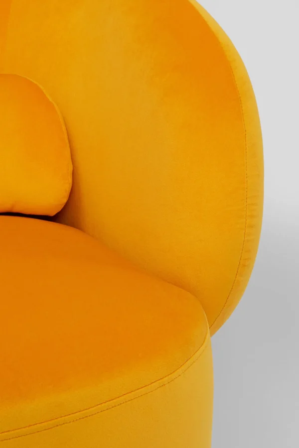 Poltrona girevole Orion giallo - KARE