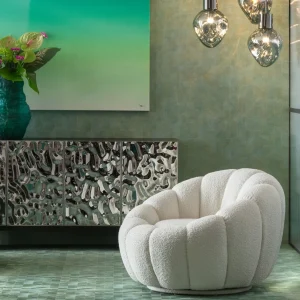 Poltrona girevole Peppo Bloom Bianco - KARE