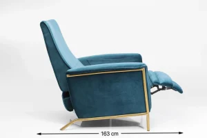 Poltrona Relax Lazy Velluto blu - KARE