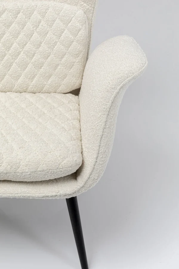 Poltrona Tudor Bouclé crema - KARE