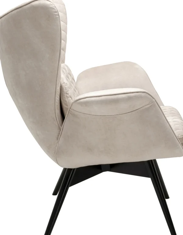 Poltrona Tudor Velluto Crema - KARE