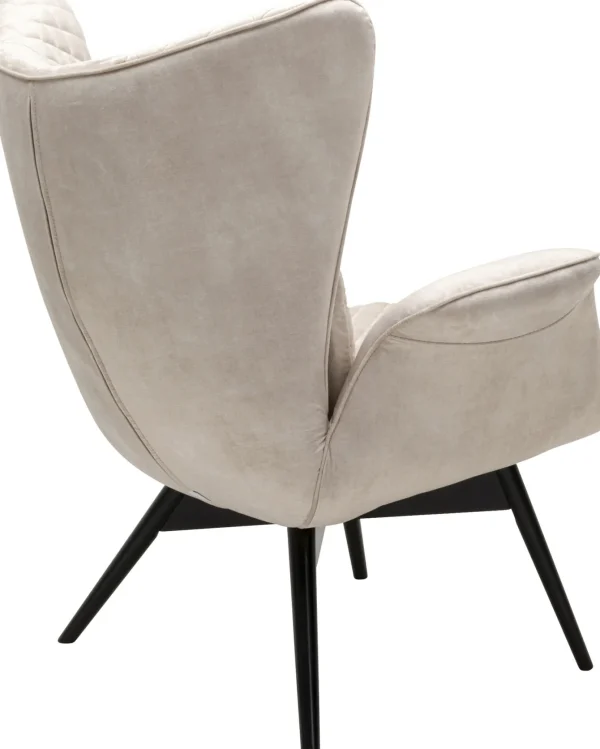 Poltrona Tudor Velluto Crema - KARE
