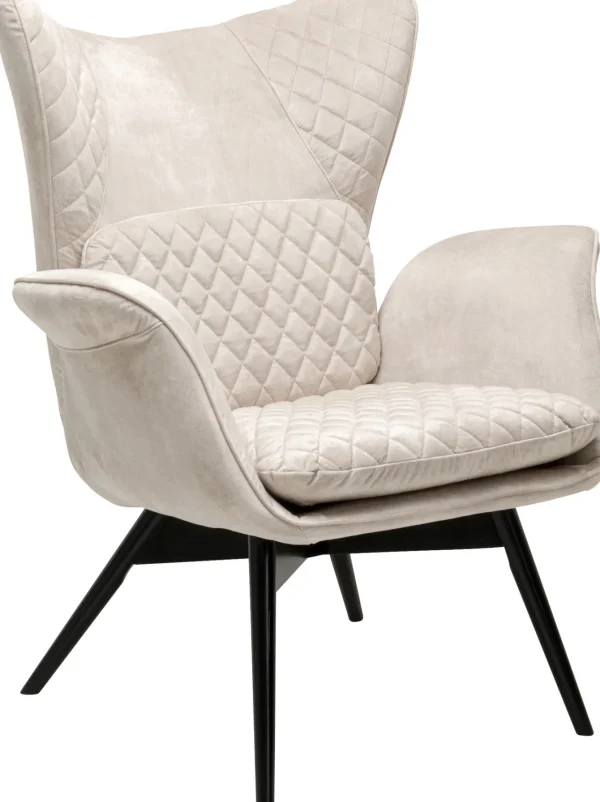 Poltrona Tudor Velluto Crema - KARE