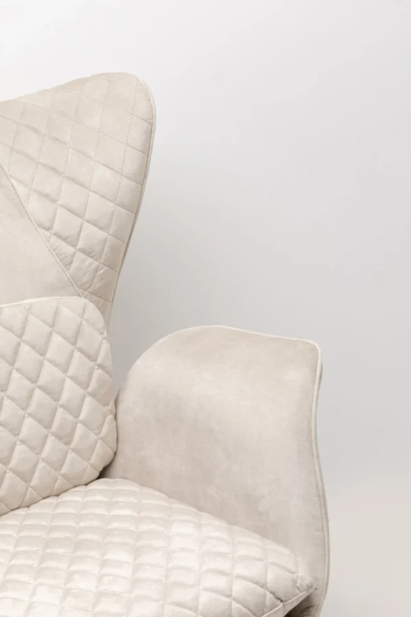Poltrona Tudor Velluto Crema - KARE