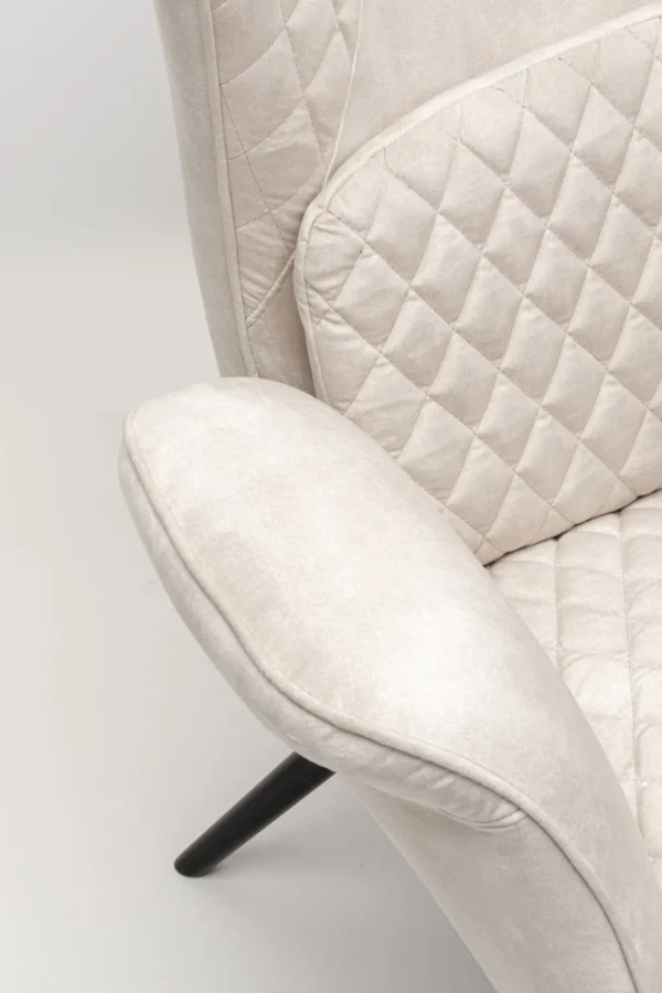 Poltrona Tudor Velluto Crema - KARE