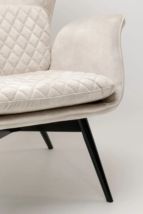 Poltrona Tudor Velluto Crema - KARE