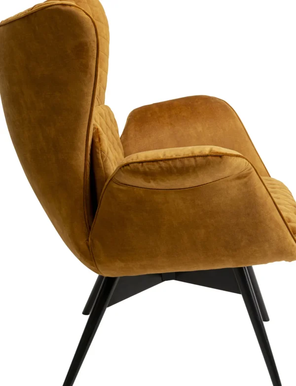 Poltrona Tudor Velluto Oro Marrone - KARE