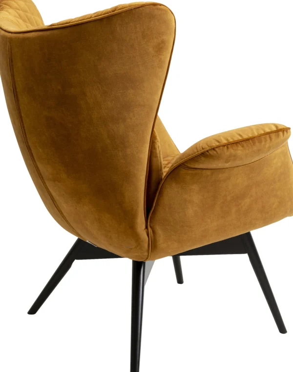 Poltrona Tudor Velluto Oro Marrone - KARE