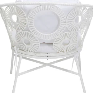 Poltroncina outdoor "Ibiza" 75x78cm bianca con cuscino - KARE
