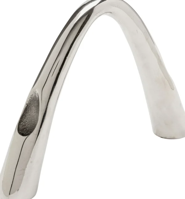 Portacandele Bow Duo cromo 21cm - KARE