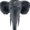 Portacandele Elephant Head nero 49cm - KARE