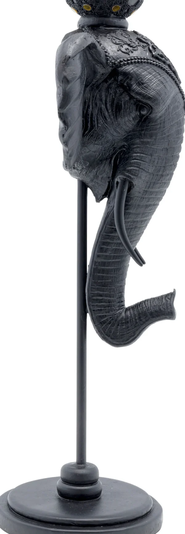 Portacandele Elephant Head nero 49cm - KARE