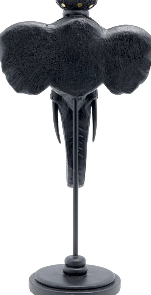 Portacandele Elephant Head nero 49cm - KARE