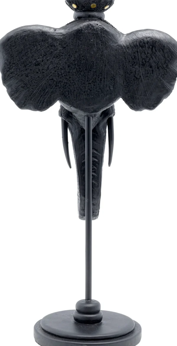 Portacandele Elephant Head nero 49cm - KARE