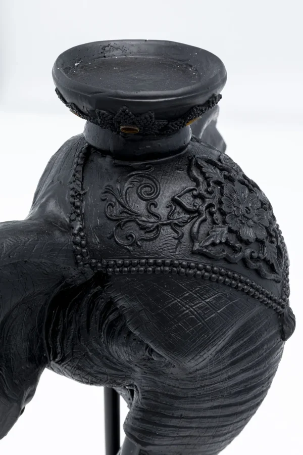 Portacandele Elephant Head nero 49cm - KARE