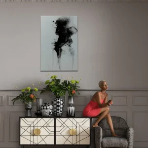 Quadro in vetro Smokey Face 100x150cm - KARE