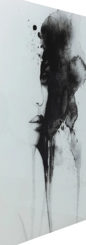 Quadro in vetro Smokey Face 100x150cm - KARE