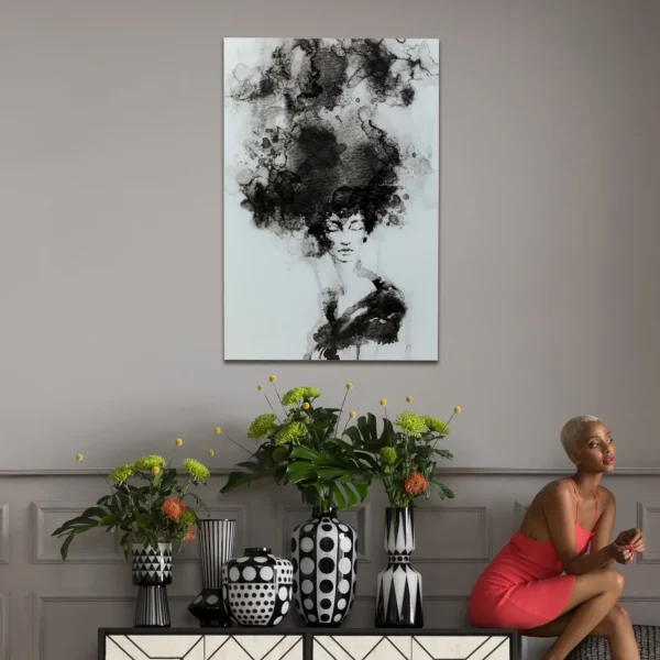 Quadro in vetro Smokey Hair 100x150cm - KARE