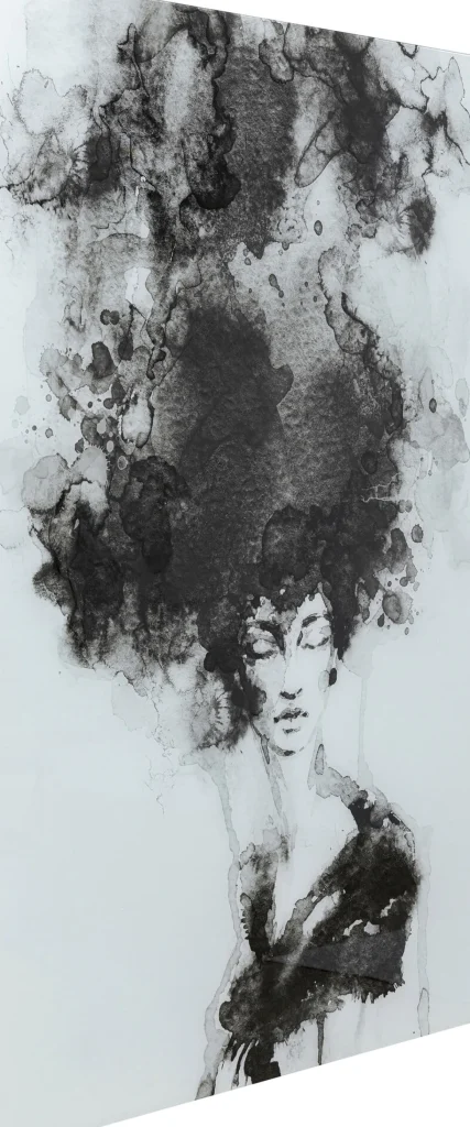 Quadro in vetro Smokey Hair 100x150cm - KARE