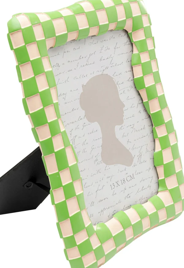 Quadro incorniciato Checker verde 13x18cm - KARE