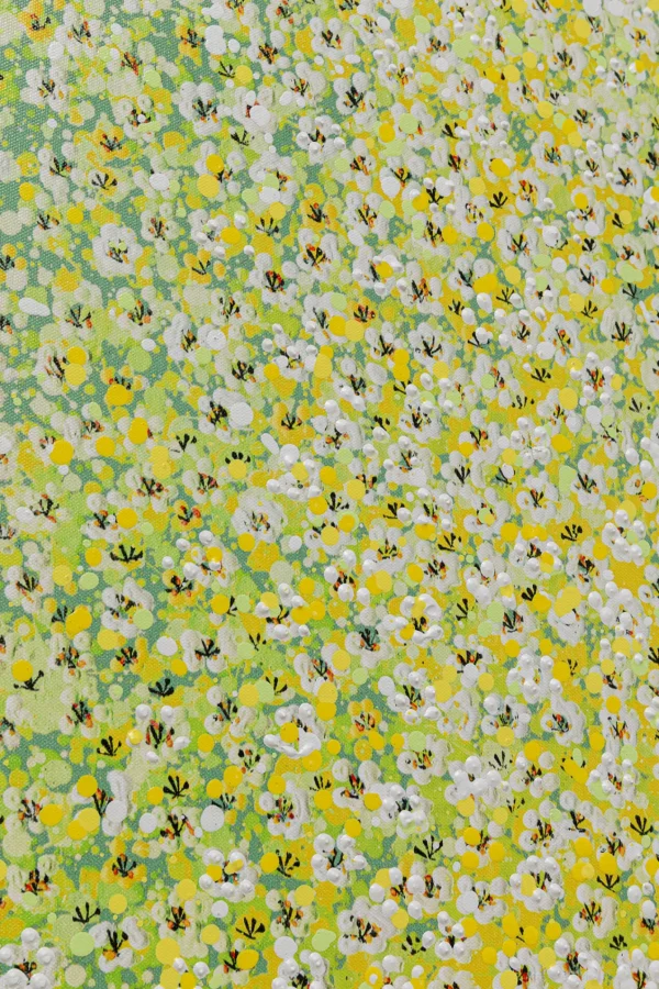 Quadro su tela Flower Boat Verde Giallo 80x100cm - KARE