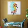 Quadro su tela Headdress Dog 80x80cm - KARE