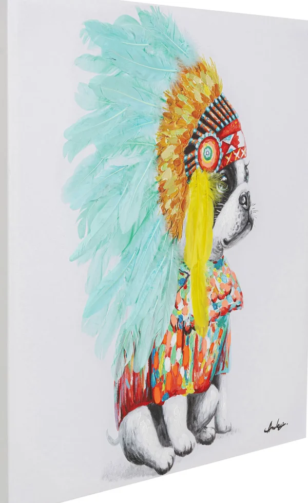 Quadro su tela Headdress Dog 80x80cm - KARE
