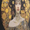 Quadro vetro Art Nouveau Lady 3D 120x120cm - KARE