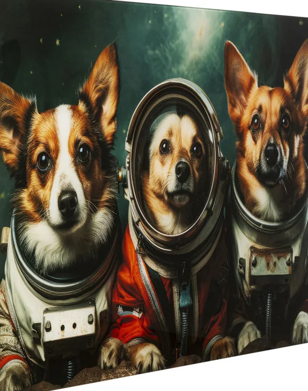 Quadro vetro Astronauts Dogs 80x60cm - KARE