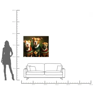 Quadro vetro Dog Family 110x90cm - KARE