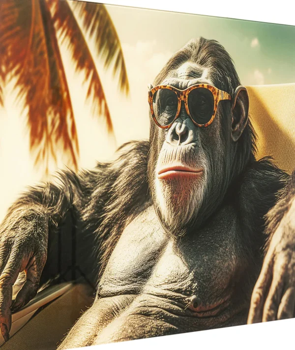Quadro vetro Holiday Monkey 80x60cm - KARE