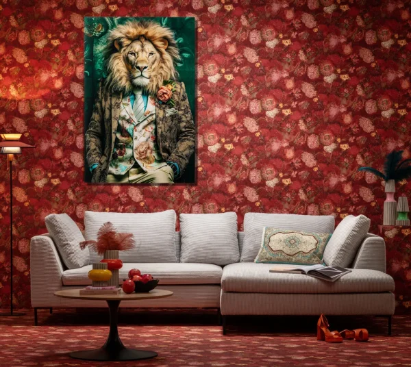 Quadro vetro Mister Lion 150x100cm - KARE