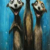 Quadro vetro Singing Meerkats 60x80cm - KARE