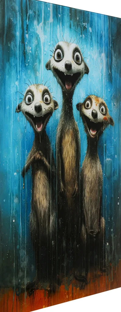 Quadro vetro Singing Meerkats 60x80cm - KARE